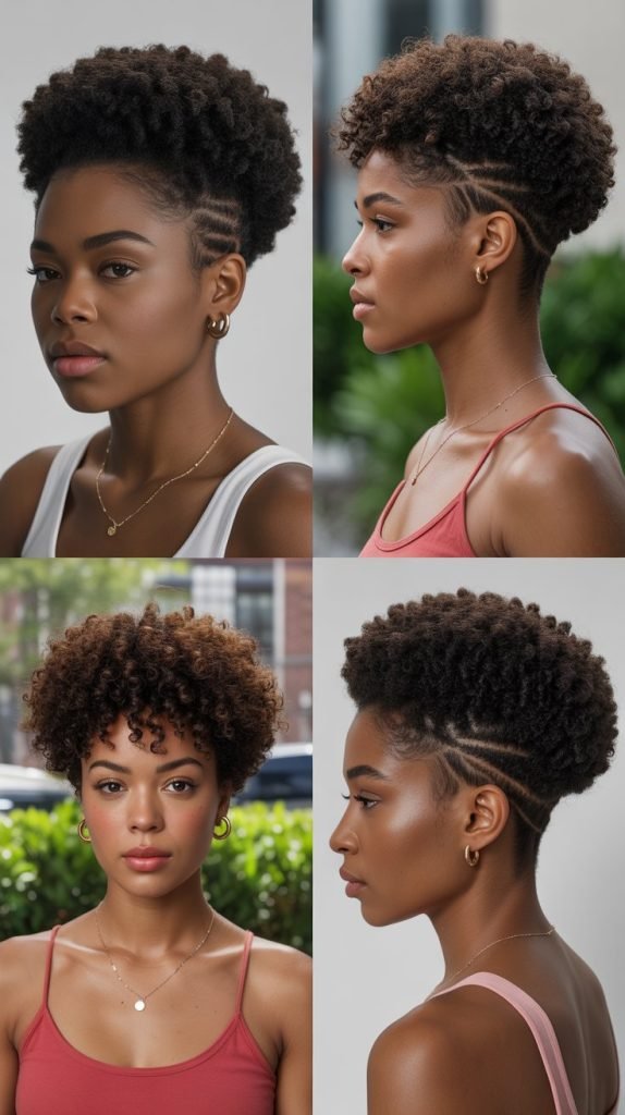  Tapered Curly Afro
