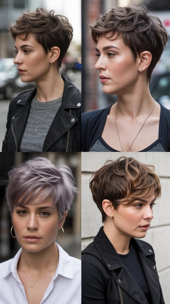 2. Textured Choppy Pixie