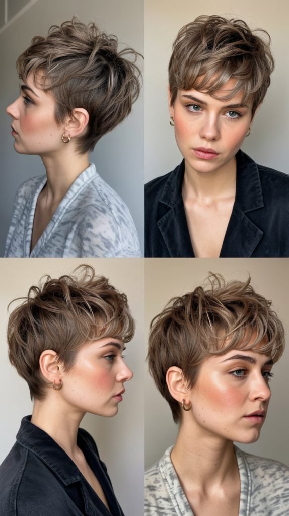 2. Textured Choppy Pixie