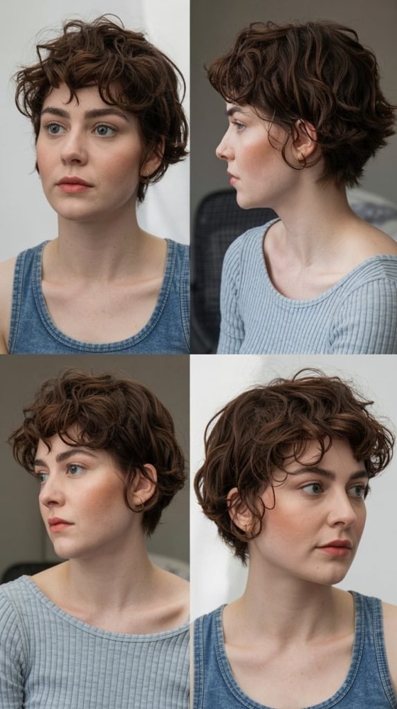  Tousled Bedhead Dark Brown Pixie