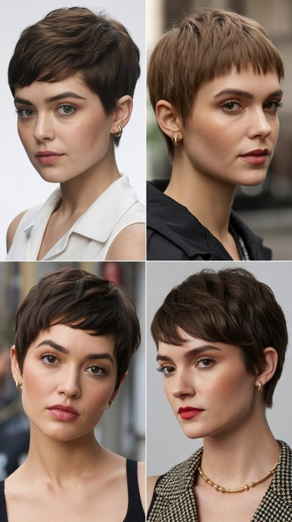 11. Crown-Heavy Pixie With Baby Bangs