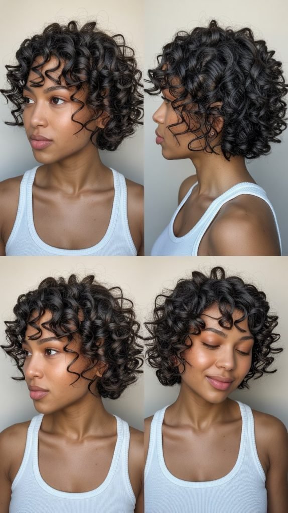 . Curly Bantu Knot Out Bob