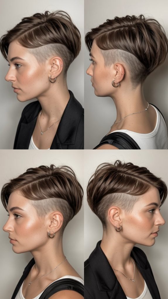 33. Layered Pixie with Temple Undercut