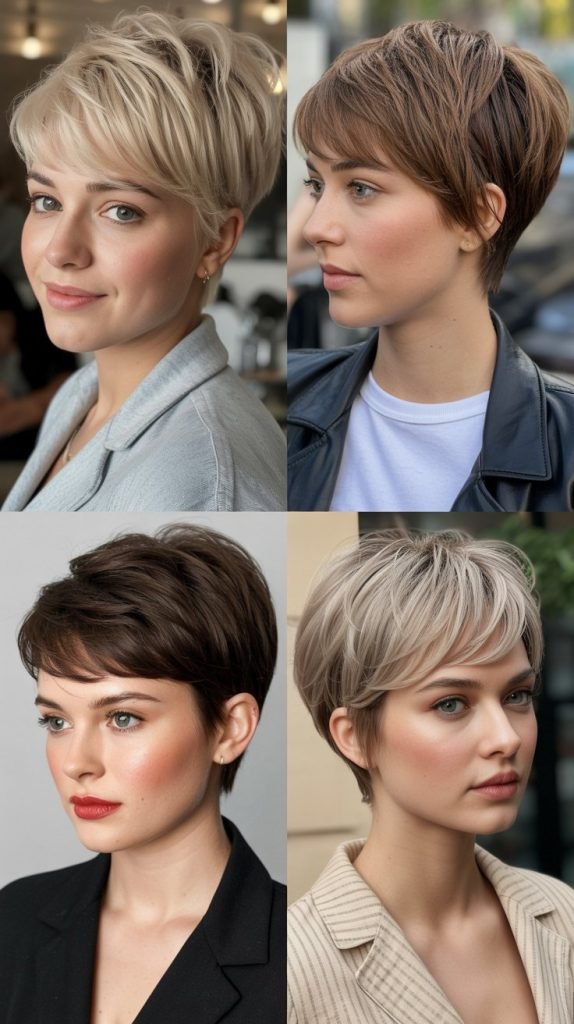6. Layered Pixie with Subtle Lowlights