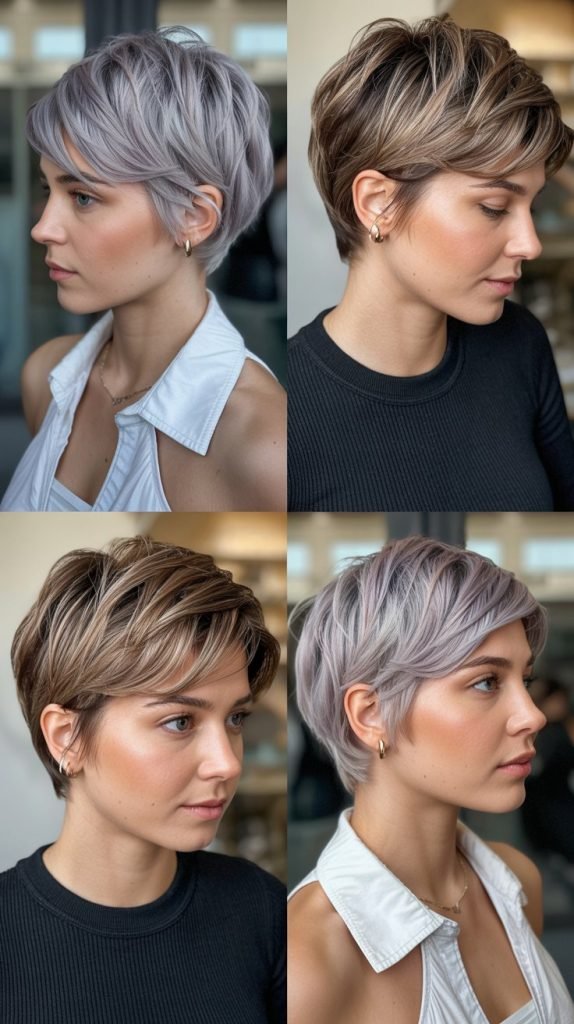 15. Pixie Cut with Highlights