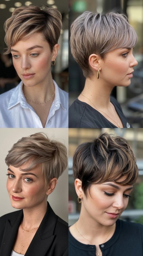 17. Pixie with Colored Highlights