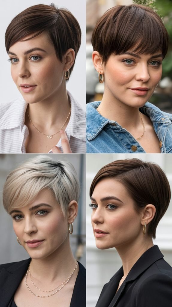 6. Pixie Cut with Long Bangs