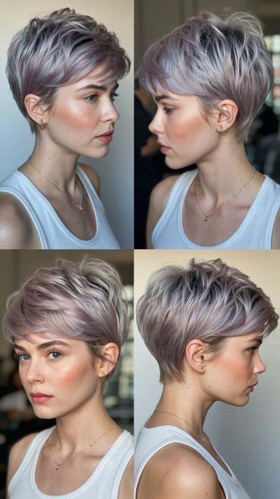 25. Textured Pixie with Razor Cuts