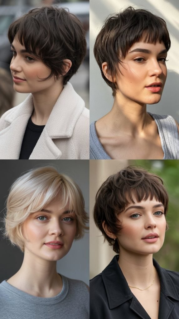 15. Soft Pixie With Piecey Bangs