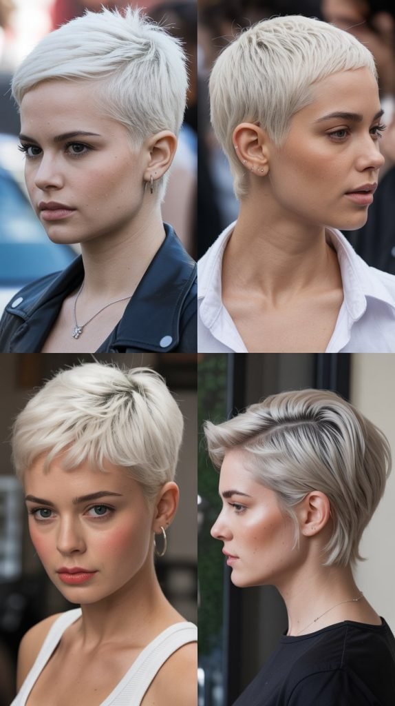 Platinum Blonde Ultra-Short Pixie