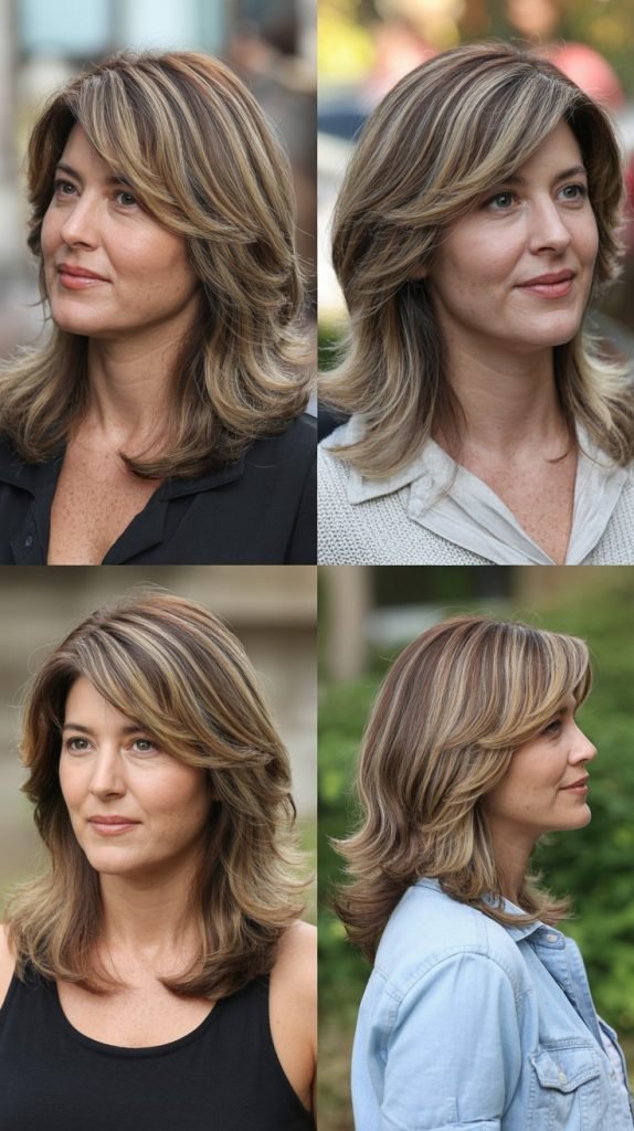 Layered Shoulder-Length Cut with Balayage