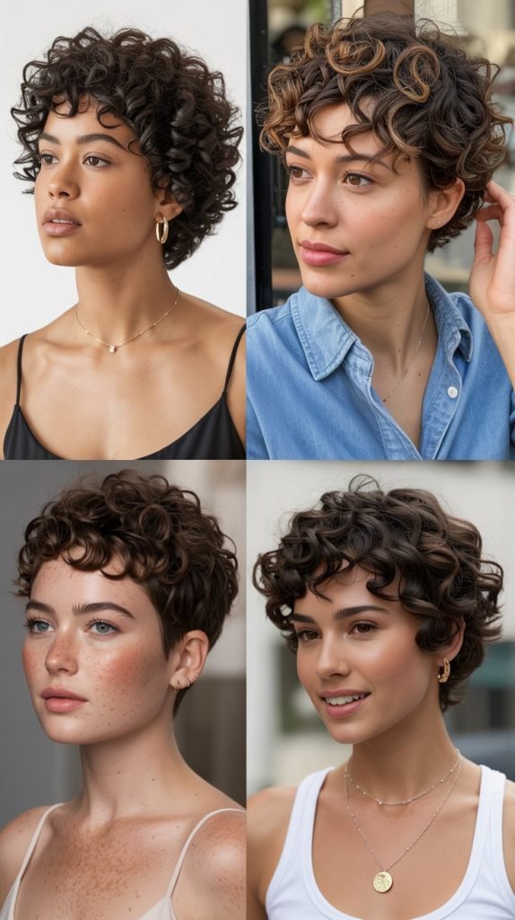 Curly Ultra-Short Pixie