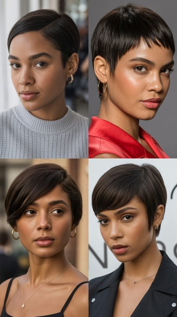 19. Sleek Pixie with Middle Part