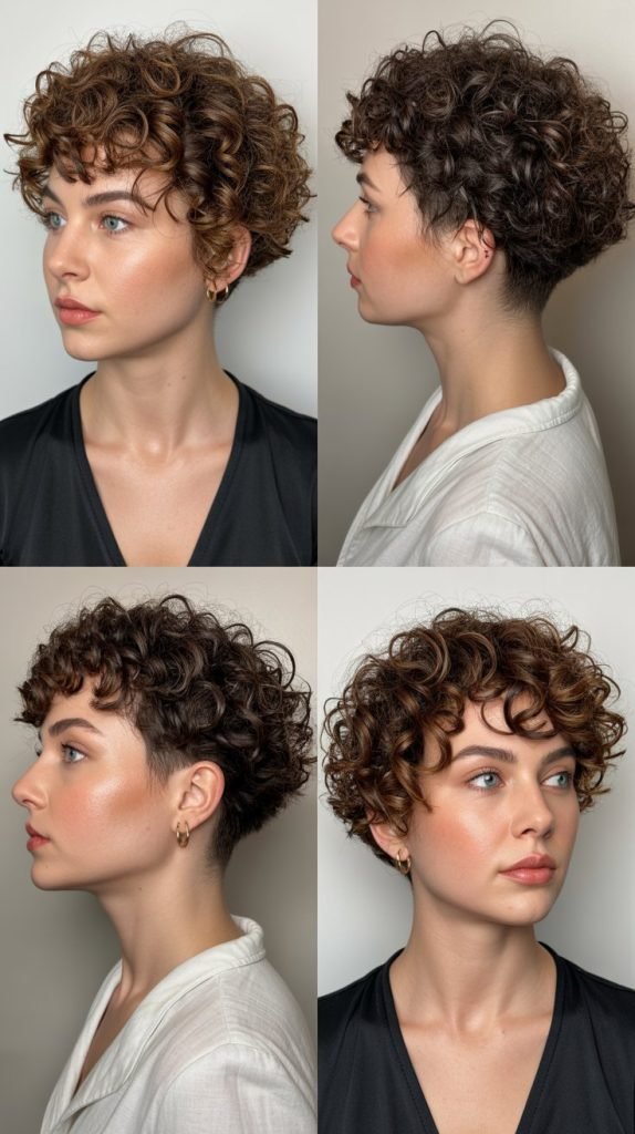 Curly Wedge Cut