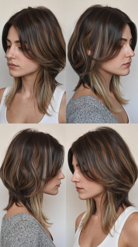Long Pixie with Dark Brown Balayage