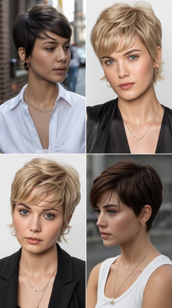 Pixie with Swept-Back Style