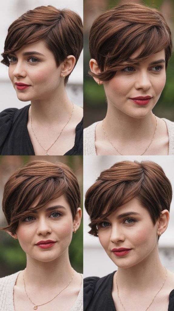 6. Pixie with Side-Swept Bangs