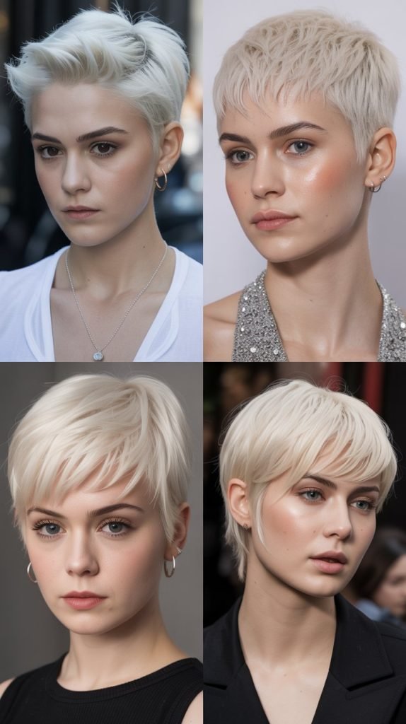 7. Platinum Blonde Pixie