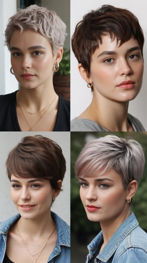 3. Textured Choppy Pixie