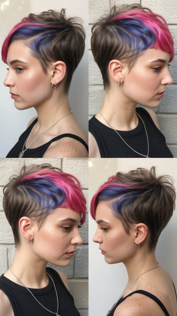 10. Undercut Pixie with Contrasting Highlights