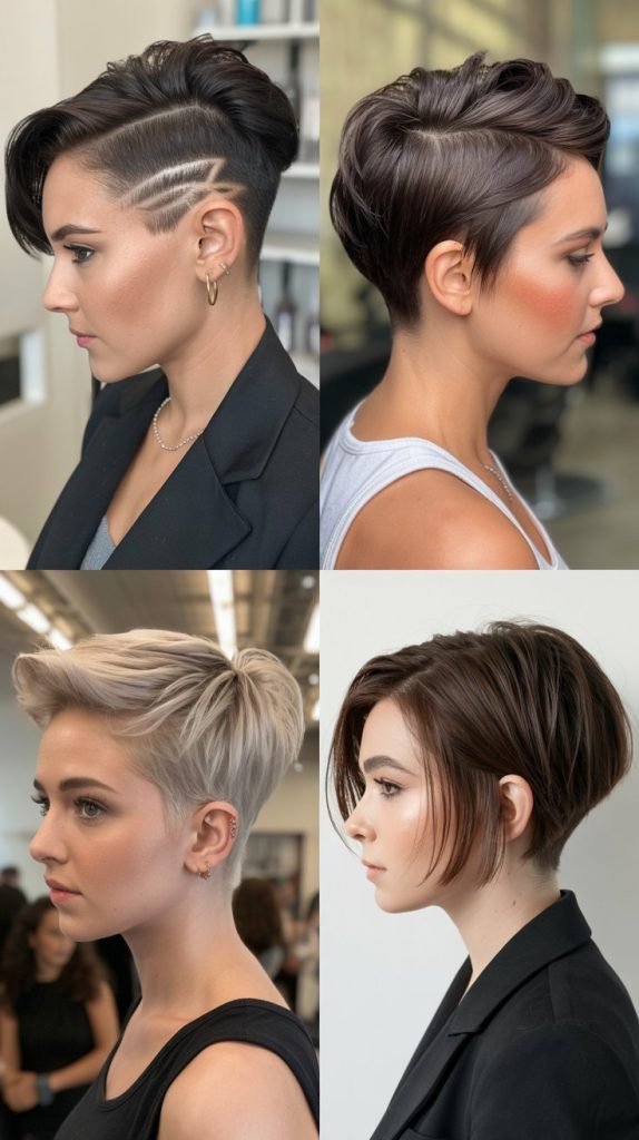 3. Undercut Pixie with Volume on Top