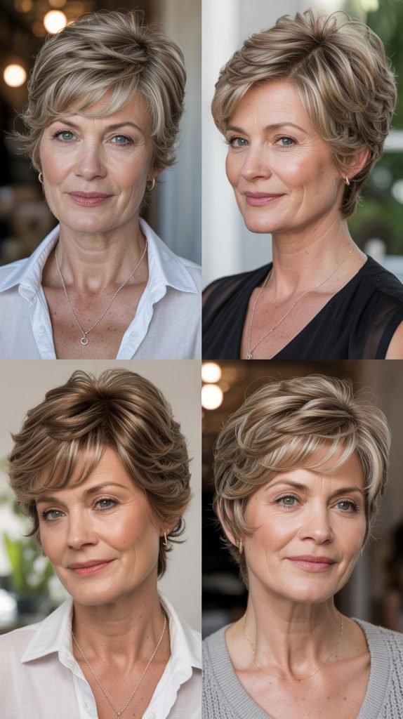 7. Layered Feathered Pixie