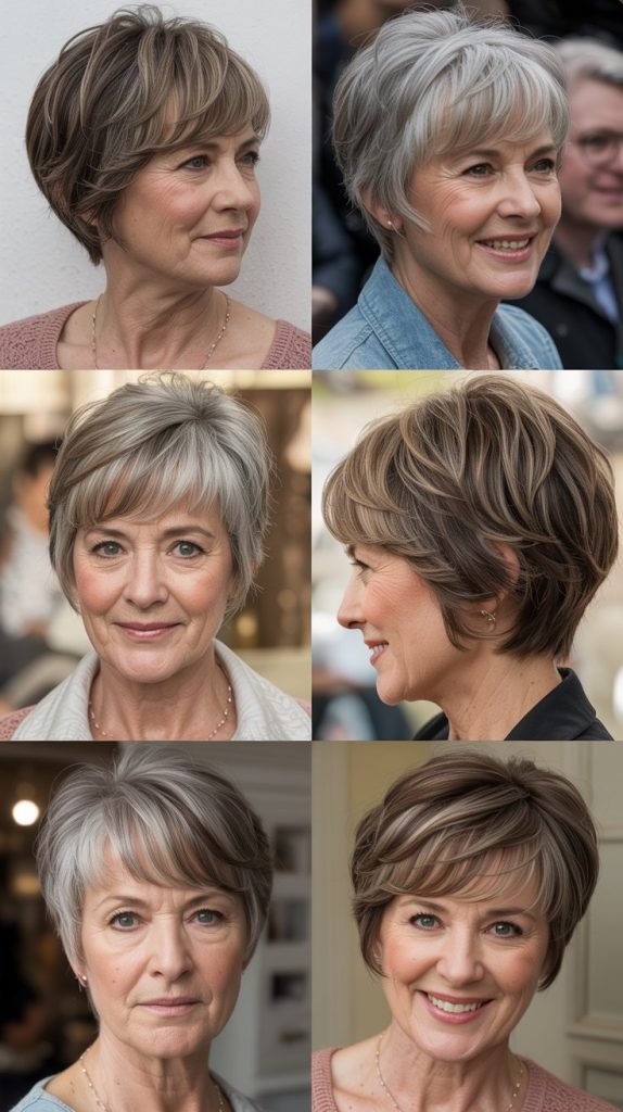 4. Layered Pixie with Side-Swept Bangs