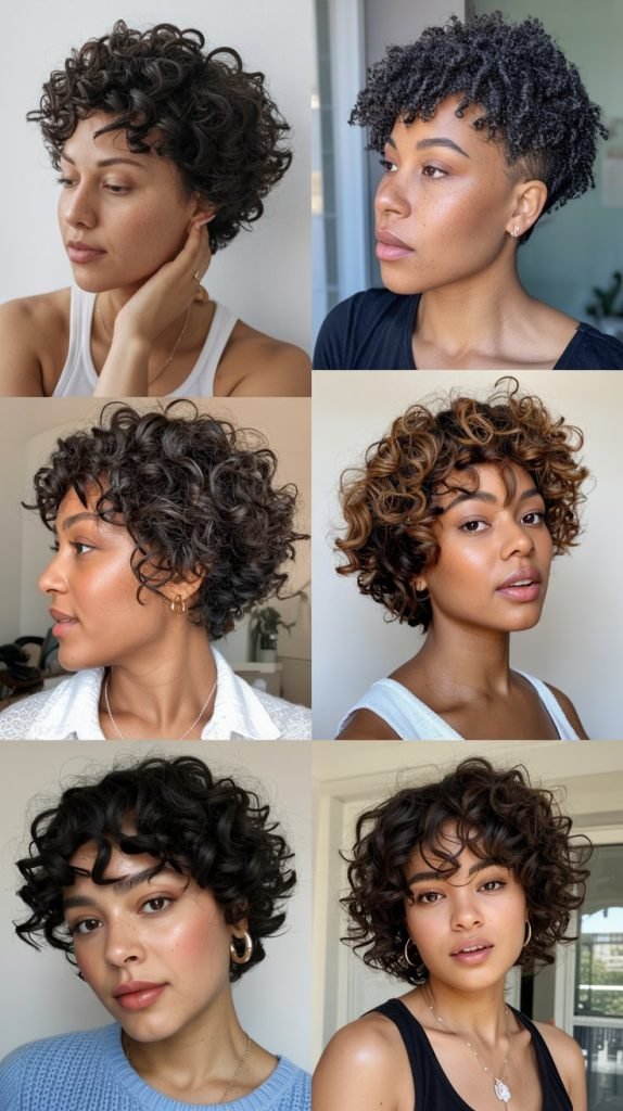 2. Curly Pixie with Natural Texture