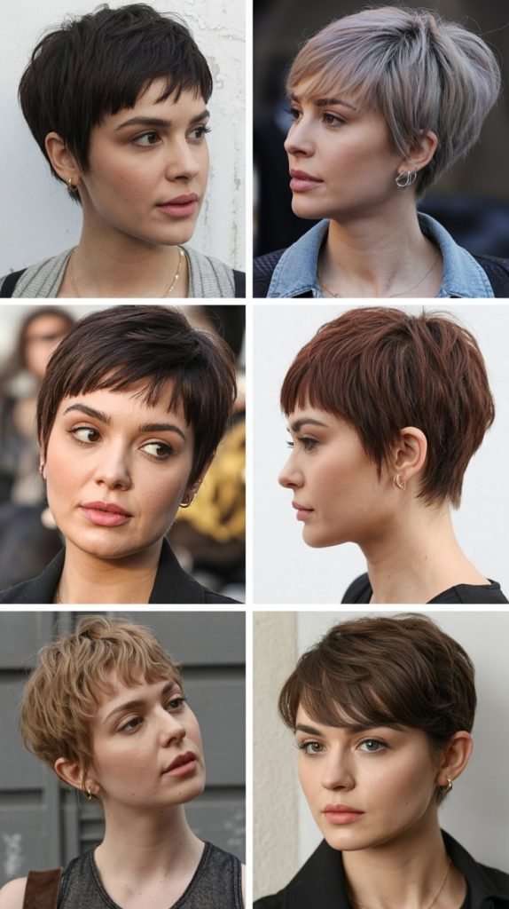 3. Choppy Pixie with Long Bangs