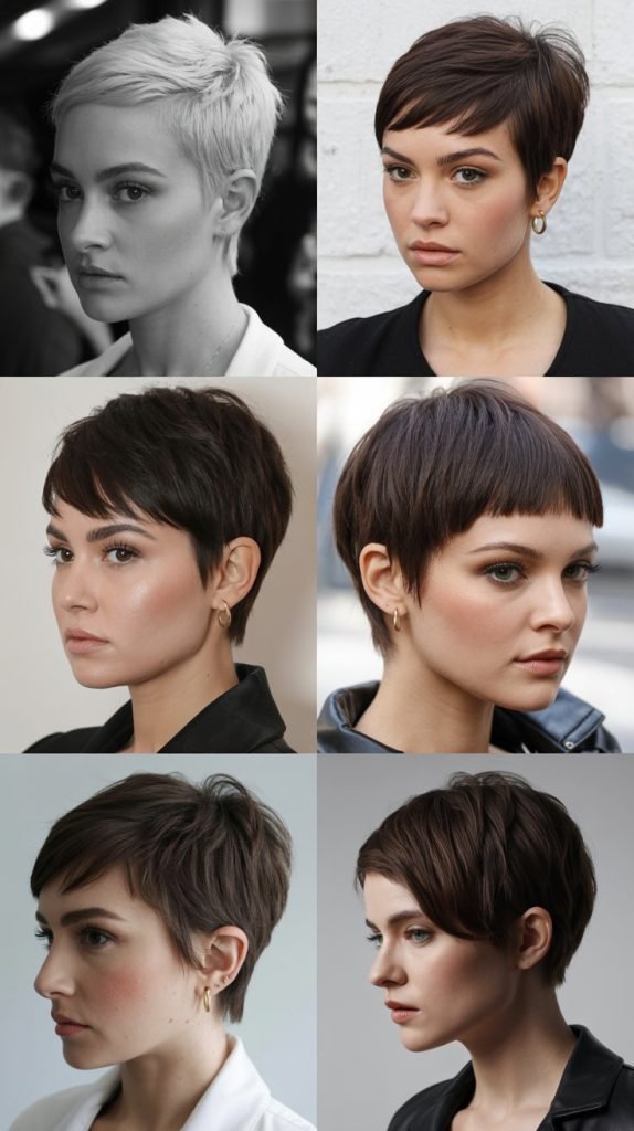 Edgy Pixie with Angular Lines