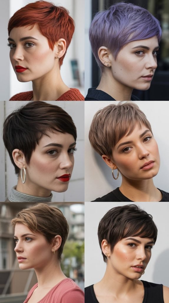 24. Pixie with Colored Highlights