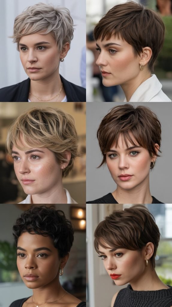 2. Textured Pixie With Choppy Bangs