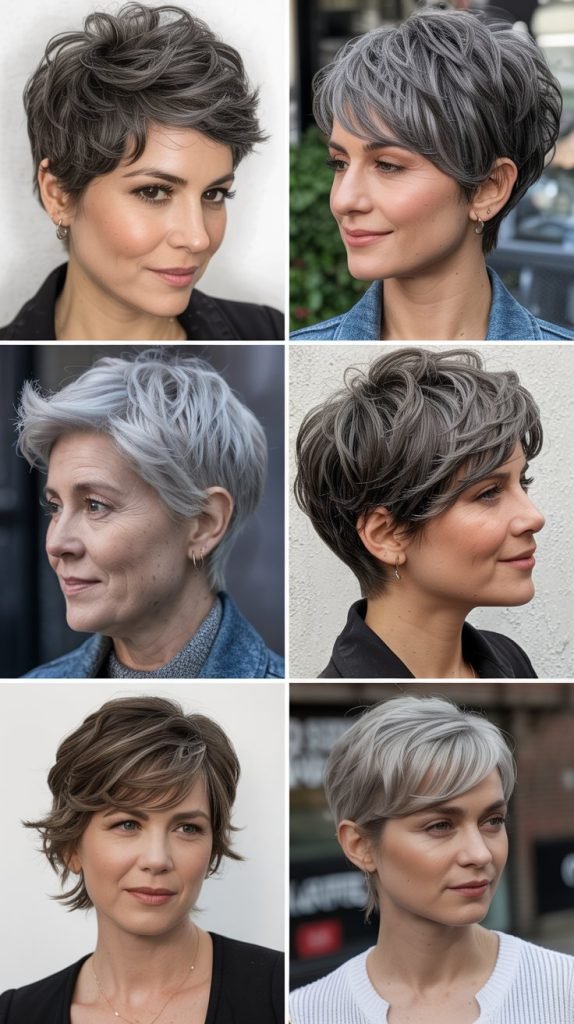 25. Choppy Pixie with Natural Gray