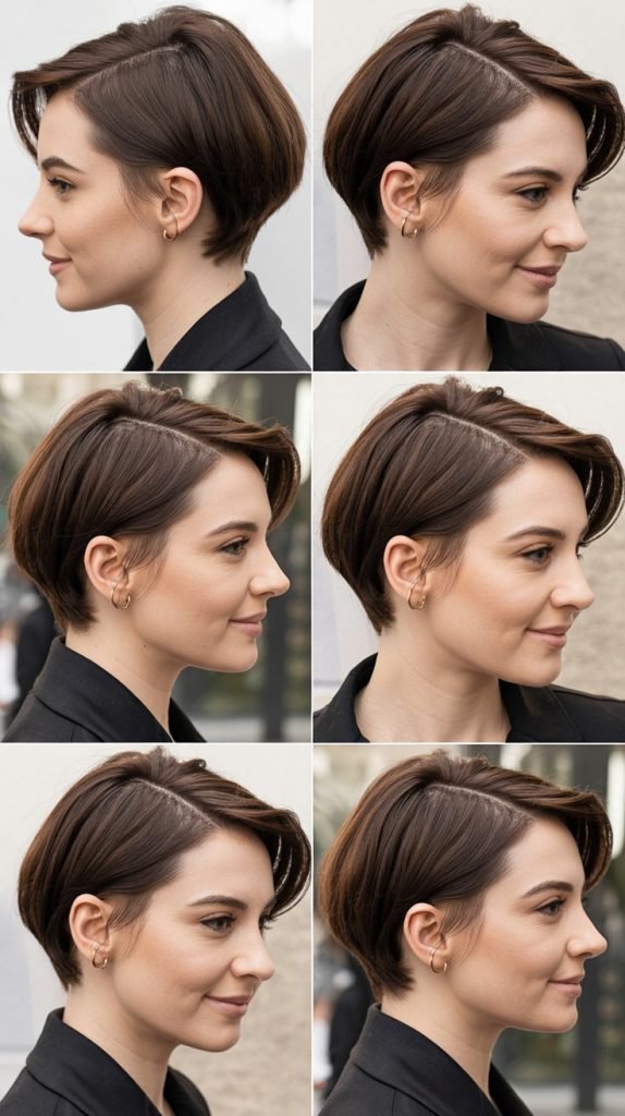 10. Side-Parted Pixie with Volume