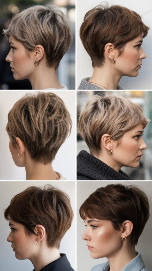  Shaggy Pixie with Curved Nape