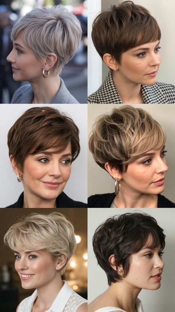 6. Layered Crown Pixie