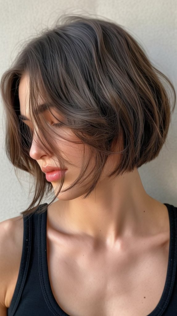 22. Choppy Bob with Feathered Ends