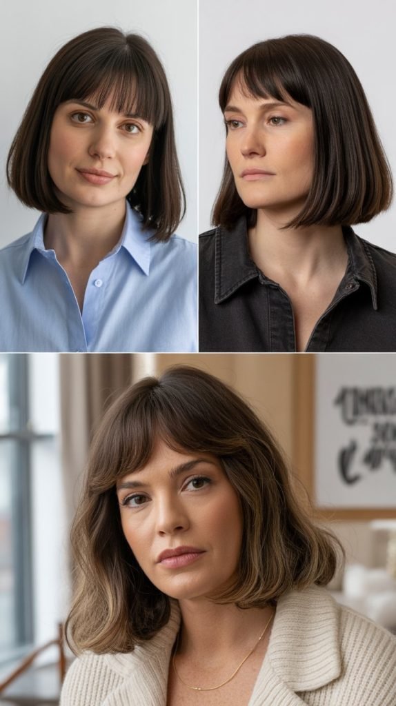  Long Bob with Curtain Bangs for Different Age Groups