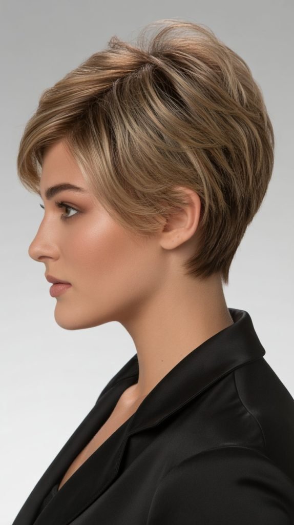 Graduated Pixie with Stacked Back