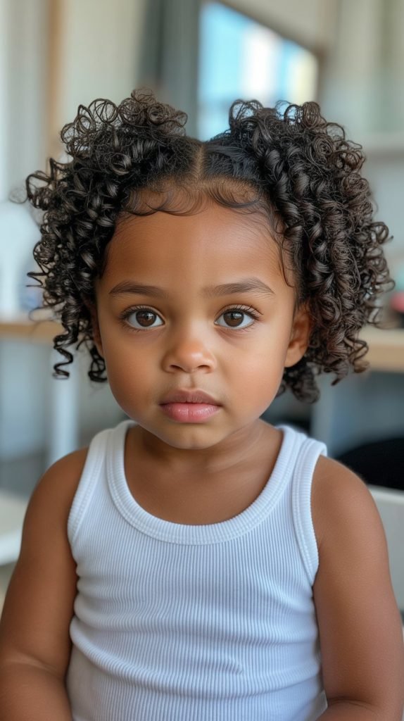 5. Simple Side Part with Natural Curls