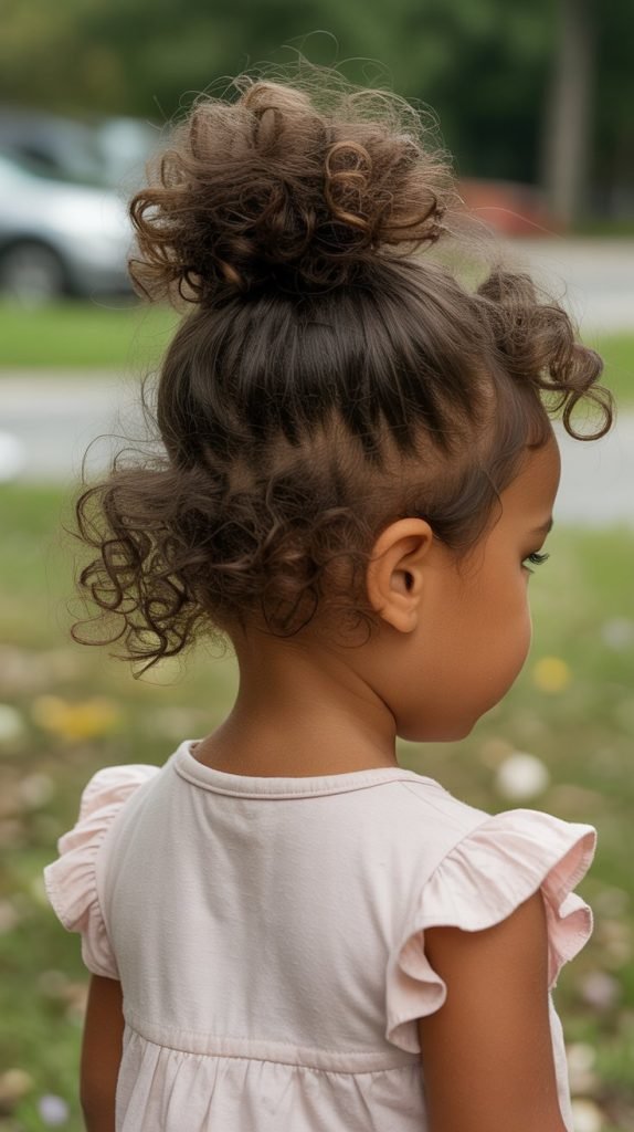 13. Top Knot with Loose Curls