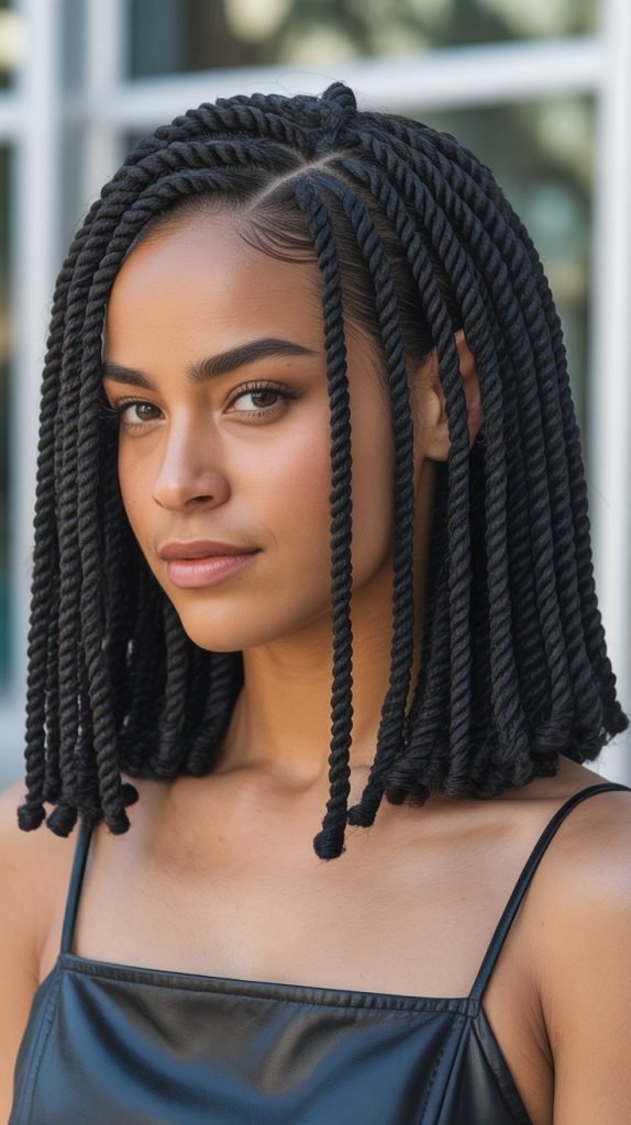  Long Bob with Senegalese Twists