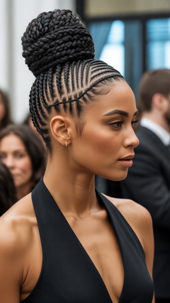 27. Cornrow Updo