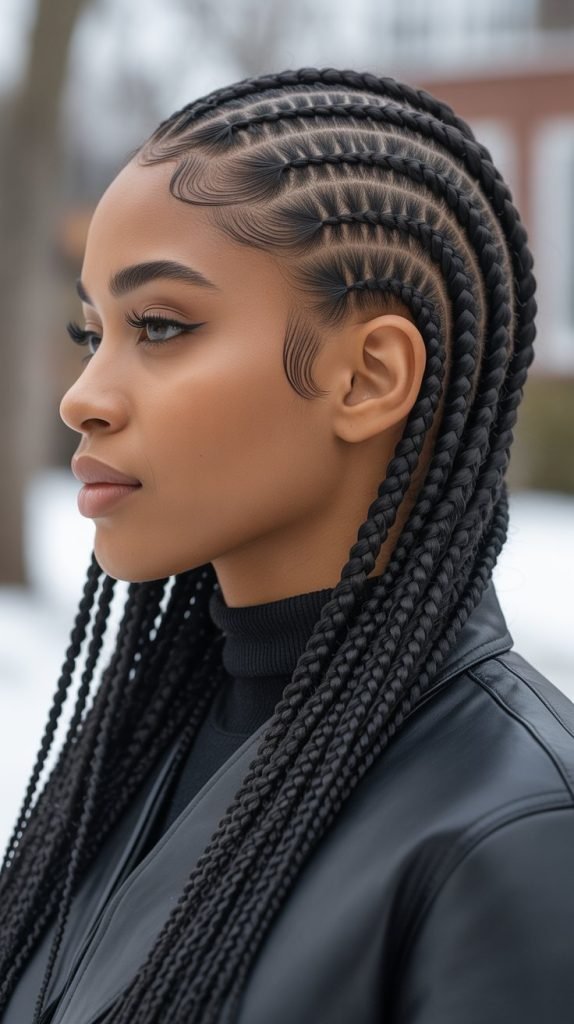 10. Feed-In Cornrows