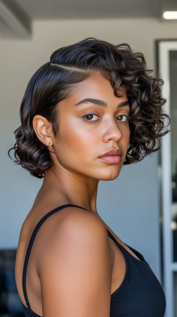 Wash-and-Go with Side Part