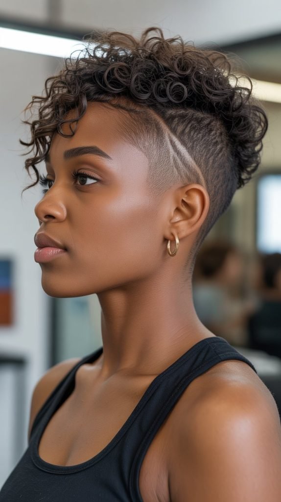 High-Top Fade with Curls