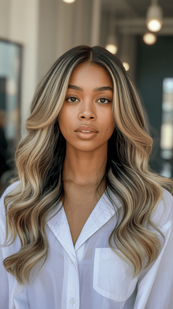 Toasted Coconut Blonde Highlights