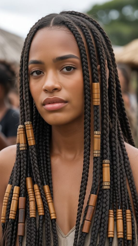 26. Tribal Braids with Beads