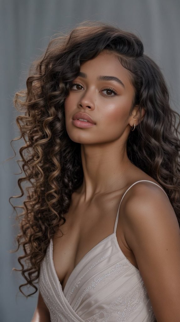 16. Side-Swept Curls