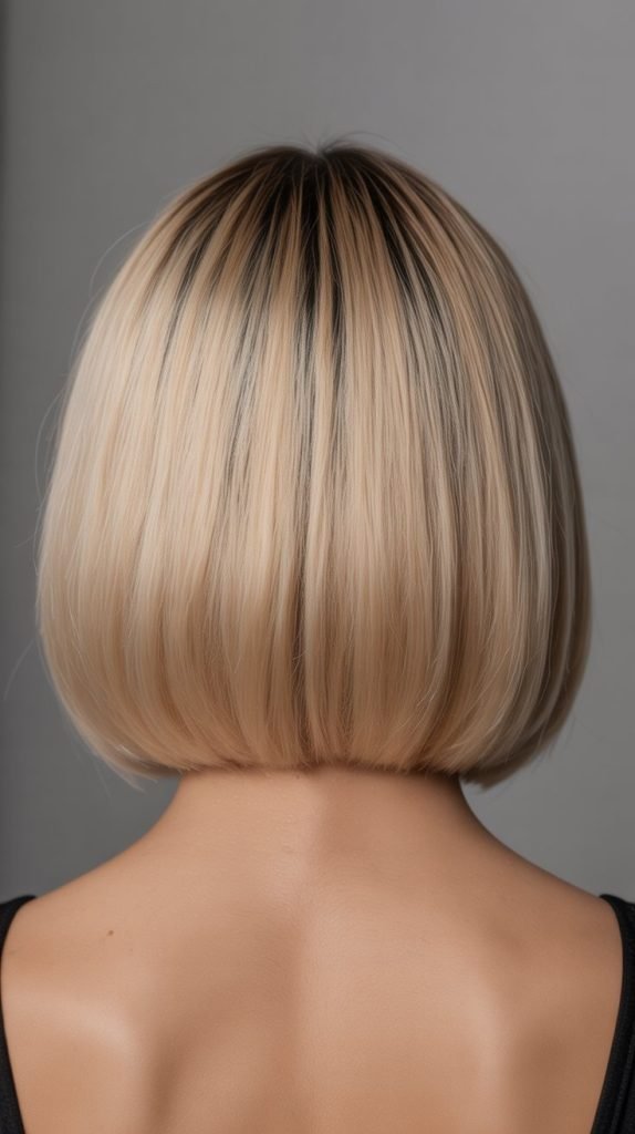Blunt Cut Blonde Balayage Bob